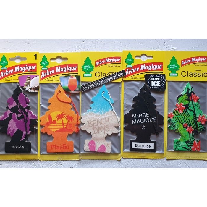 Ambientador para coche, 5 árboles mágicos, 5 aromas