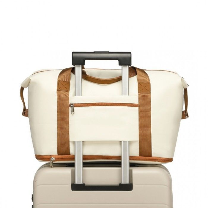 Bolsa de viaje Kono con neceser, bolsa de fin de semana/para pasar la noche/deportiva con compartimentos separados para ropa húmeda y seca para mujeres y hombres.
