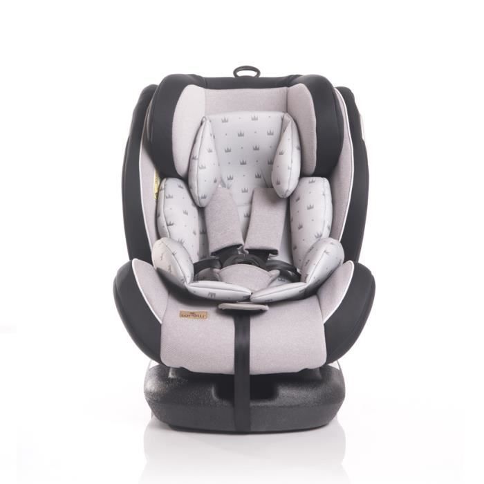 Siège auto bébé ISOFIX groupe 0+/1 Corsica gris - Harnais 4-5 points - Face et dos route - Appui-tête réglable