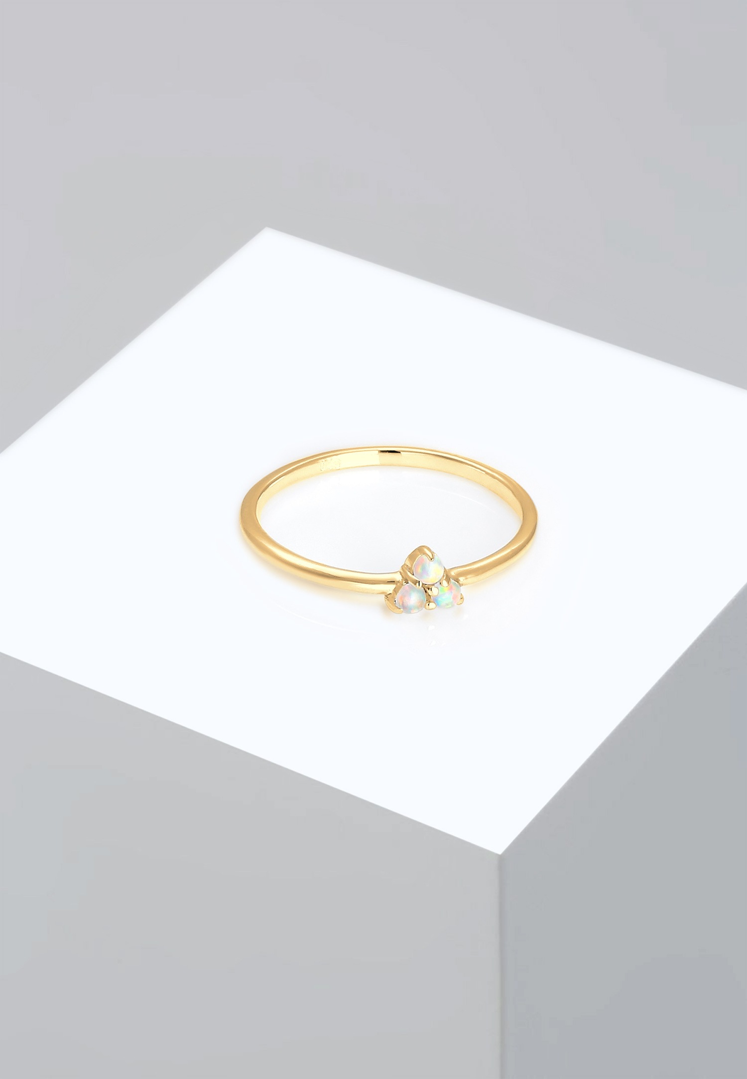 Elli Cercle Géo Tendance Opale 925 Argent