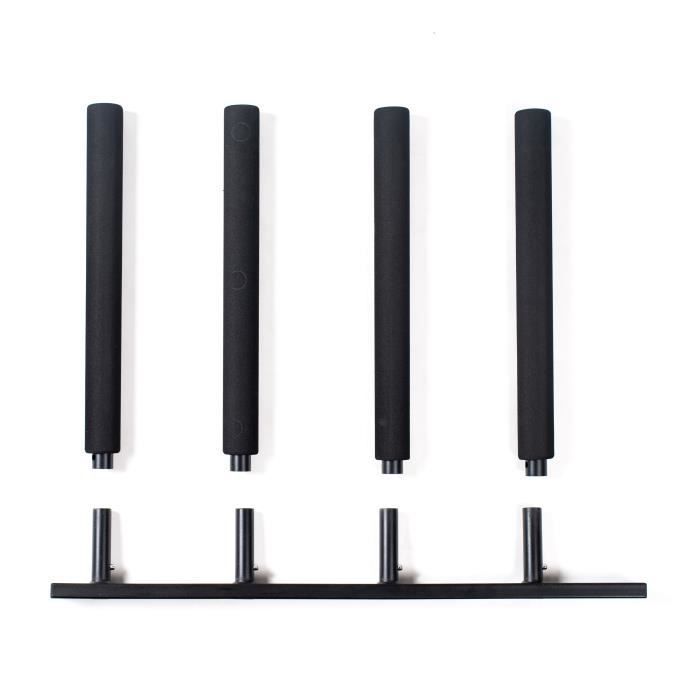 Suporte de parede para pranchas de surf Surflogic - preto - para 1 a 16 pranchas - 50x500x775 mm