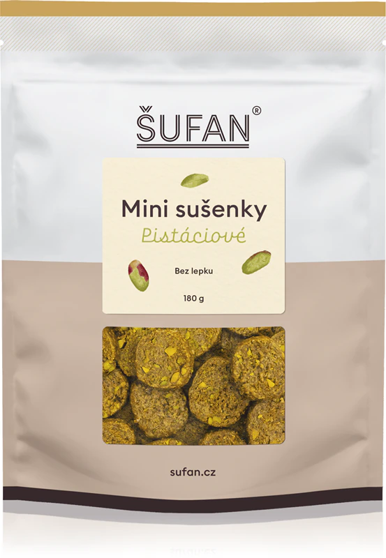 Biscoitos Mini Šufan de Pistache Sem Glúten