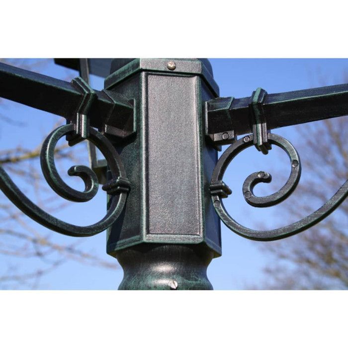 vidaXL Lampe d'Extérieur Triple Lampadaire Lampe de Jardin Éclairage de Jardin 40246