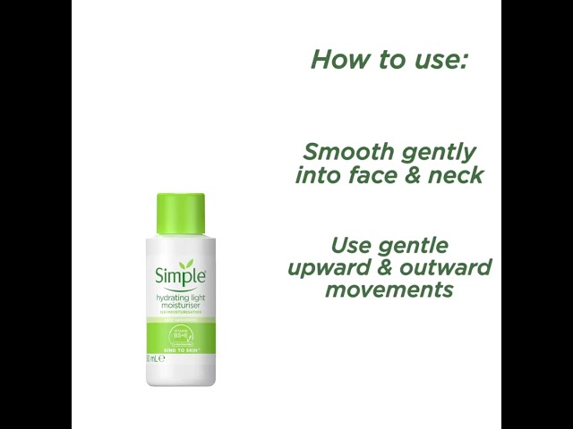 Simple Kind to Skin hidratáló könnyű arckrém 50ml