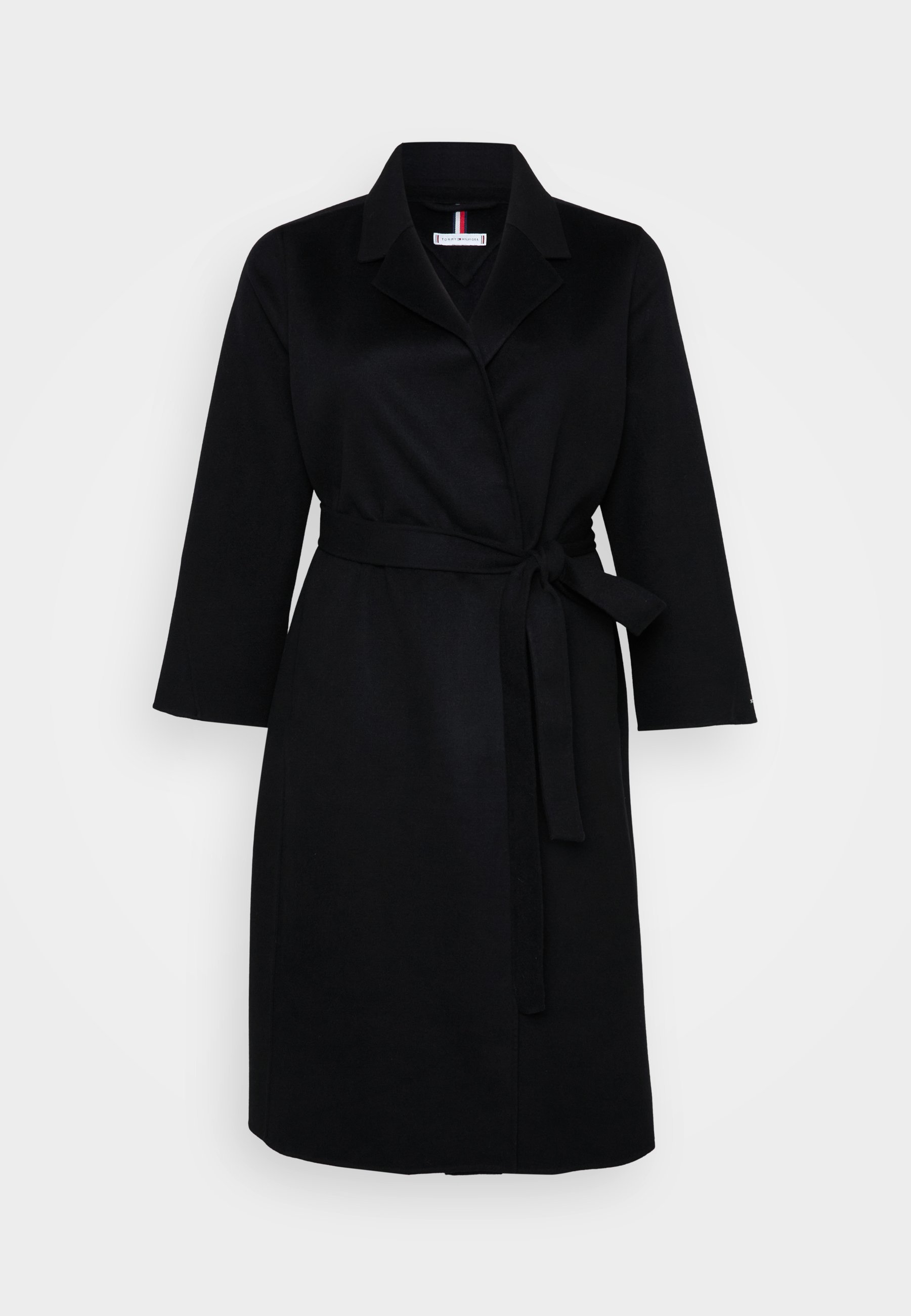 Tommy Hilfiger Curve MIDI-jas met riem - Klassieke jas - zwart