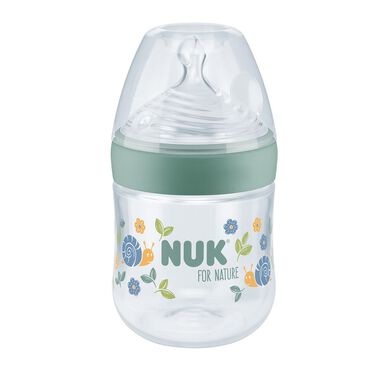 Nuk For Nature kūdikio buteliukas su silikoniniu žinduku S, žalias, 150 ml, 150 ml