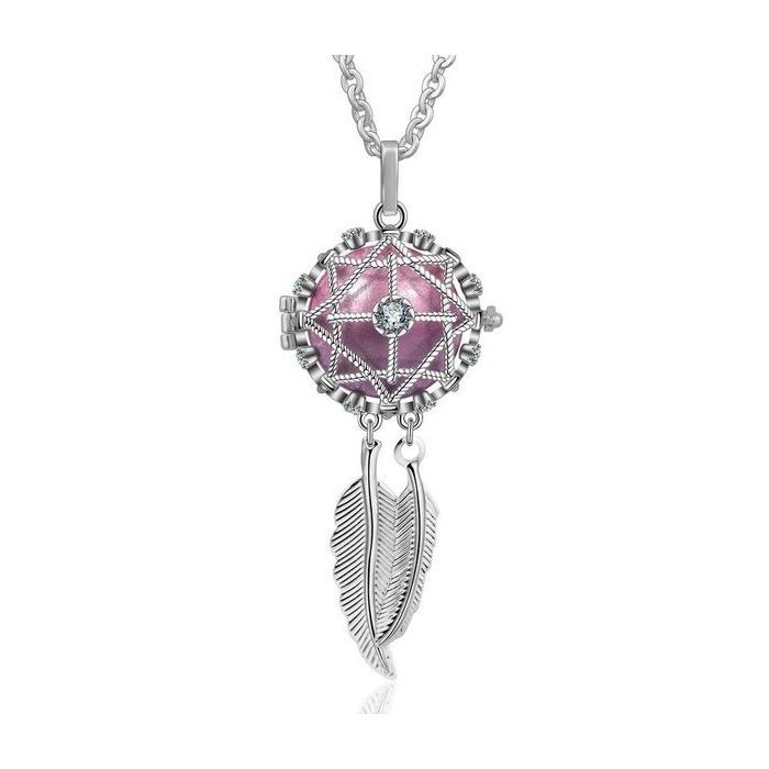 Bola de grossesse cage sertie de cristal attrape-rêves boule rose