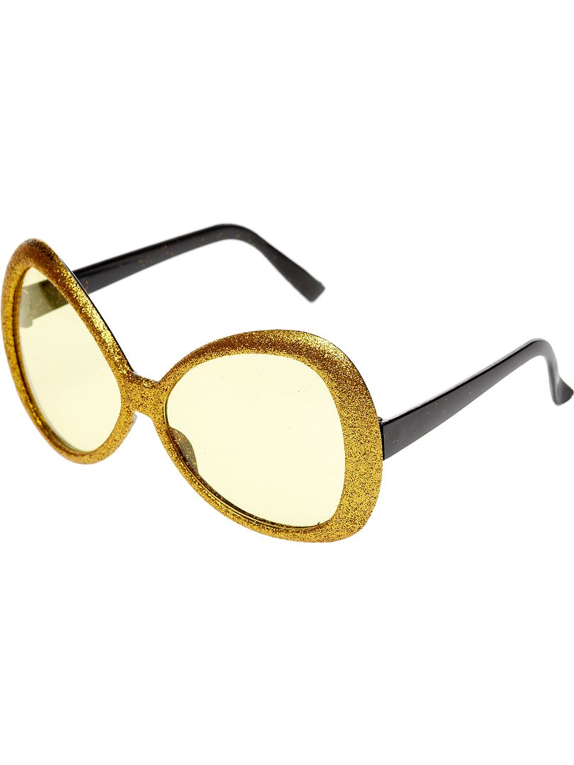 Gafas maxi con lentejuelas - doradas