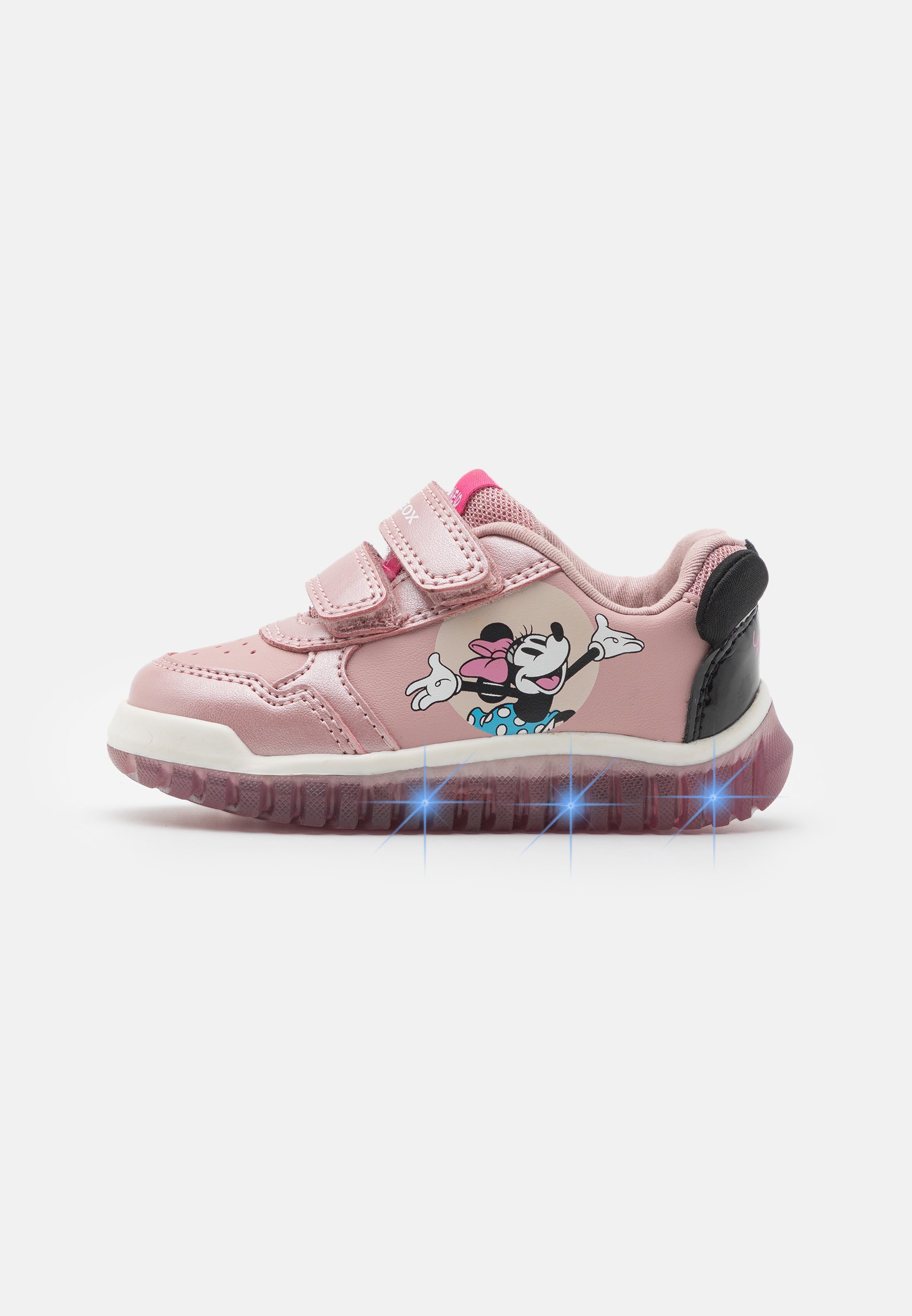 Geox LIGHTYLOO GIRL LIGHT UP - Sneakers - oudroze/zwart