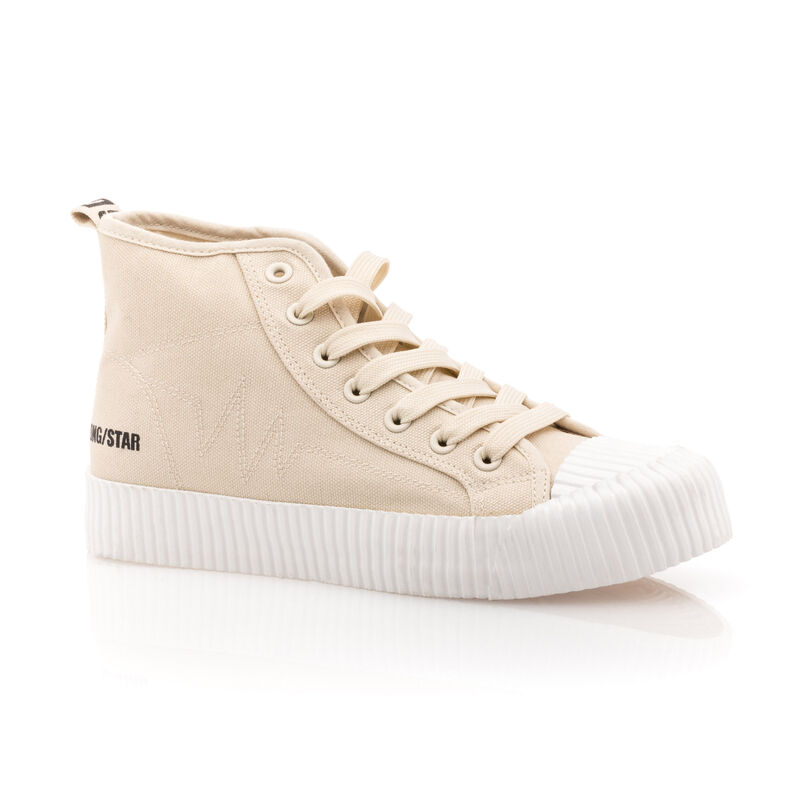 Zapatillas deportivas para mujer color beige.