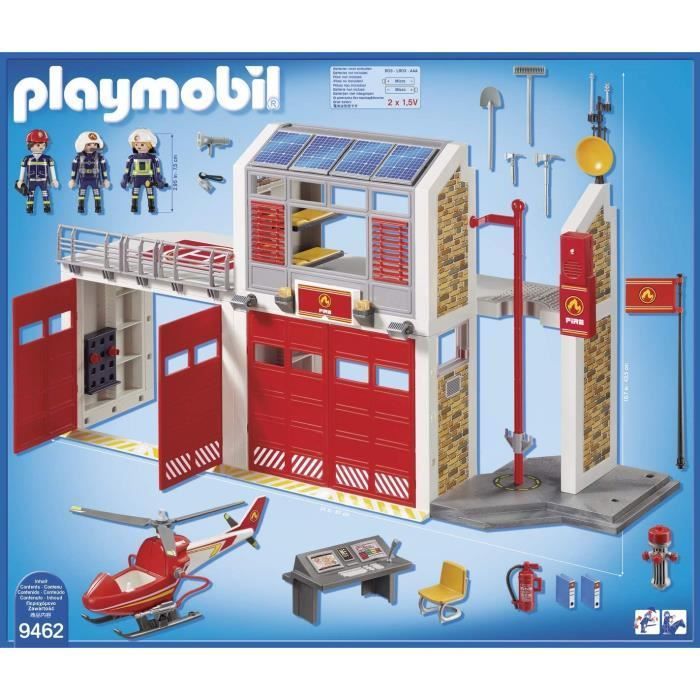 PLAYMOBIL 9462 Brandweerkazerne met helikopter, Stadsactie, Unisex, Voor kinderen vanaf 4 jaar