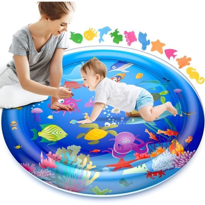 1 alfombra de juegos acuáticos inflable para bebés - Centro de actividades - Libre de BPA - Regalo para niños y niñas