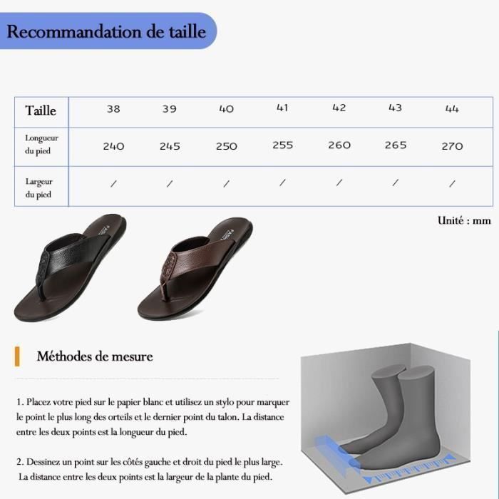 Herrflip-flops, storlekar 38-44 EU, herrflip-flops i läder för strand och pool, herrsommarflip-flops med halkskydd för dusch, pool och strand - svart