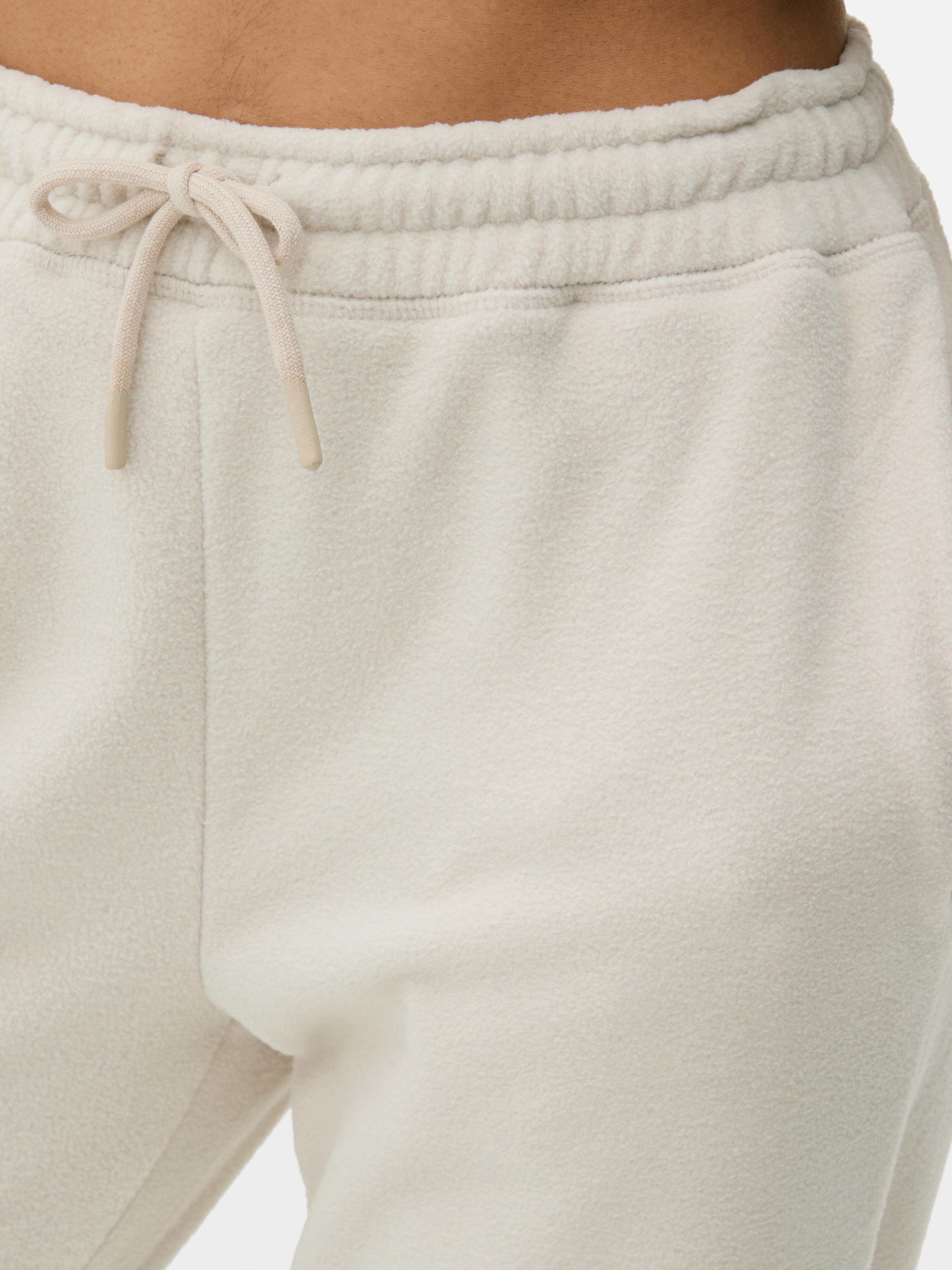 Pantaloni de trening din fleece asortați Pantaloni de trening din fleece călduroși cu talie elastică și manșete la gleznă