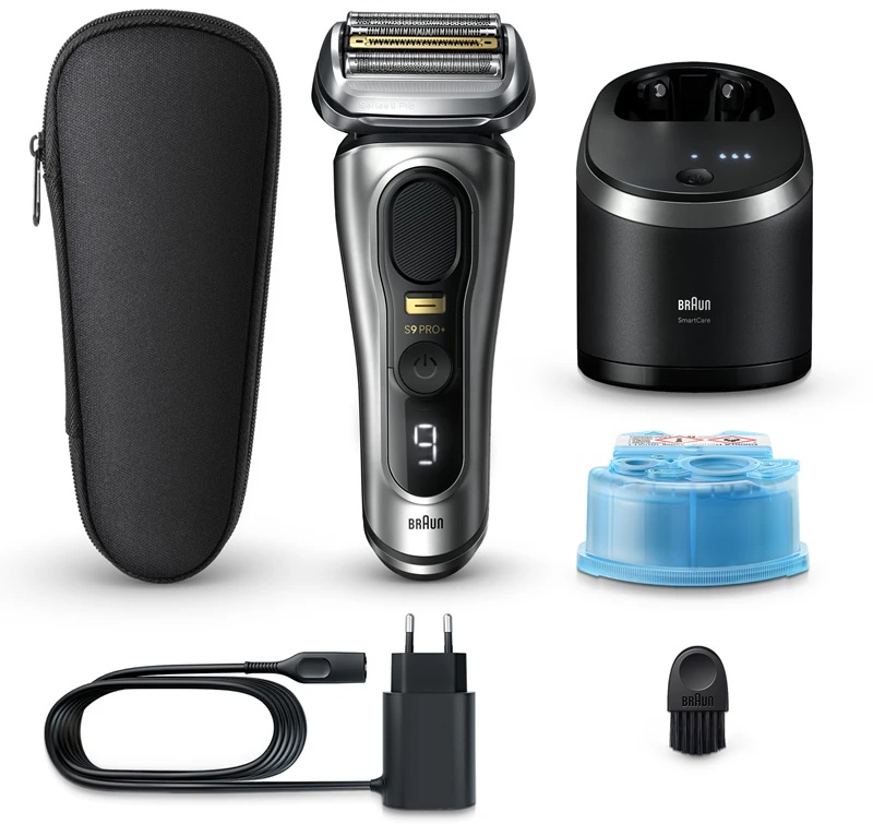 „Braun Series 9 PRO+ 9567cc“ elektrinis skustuvas su valymo ir įkrovimo stotele