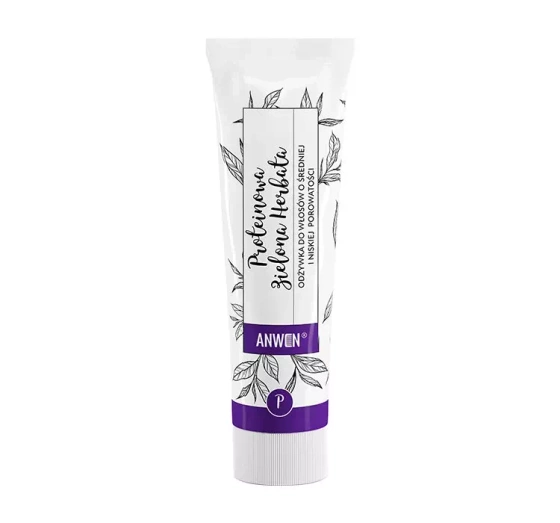 Anwen Proteinowa Zielona Herbata odżywka do włosów o średniej porowatości w aluminiowej tubie 100 ml