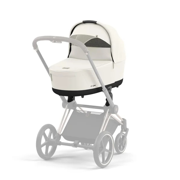 Cybex Priam V4 Kinderwagen-Set in Weiß mit mattschwarzem Gestell