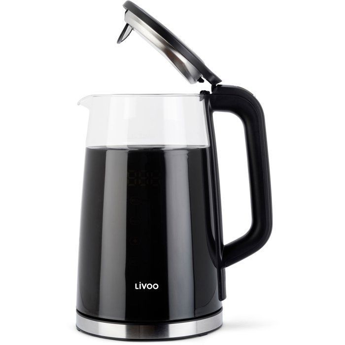 Hervidor digital - LIVOO - DOD198 - 2200 W - 1,7 L - Cristal transparente