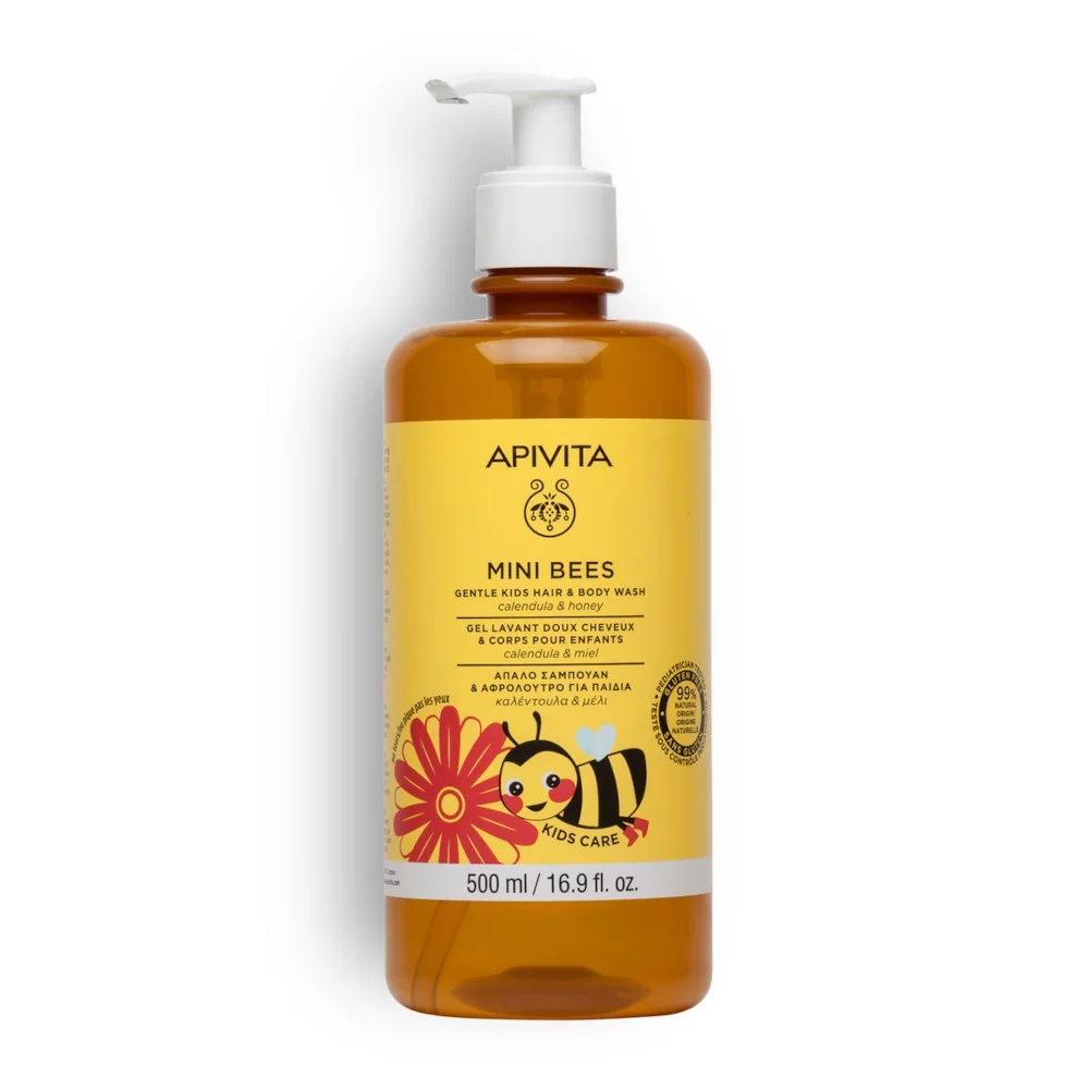 APIVITA Gel douche Apivita pour enfants, pour cheveux et corps, au calendula et au miel 500 ml Pour peaux sensibles
