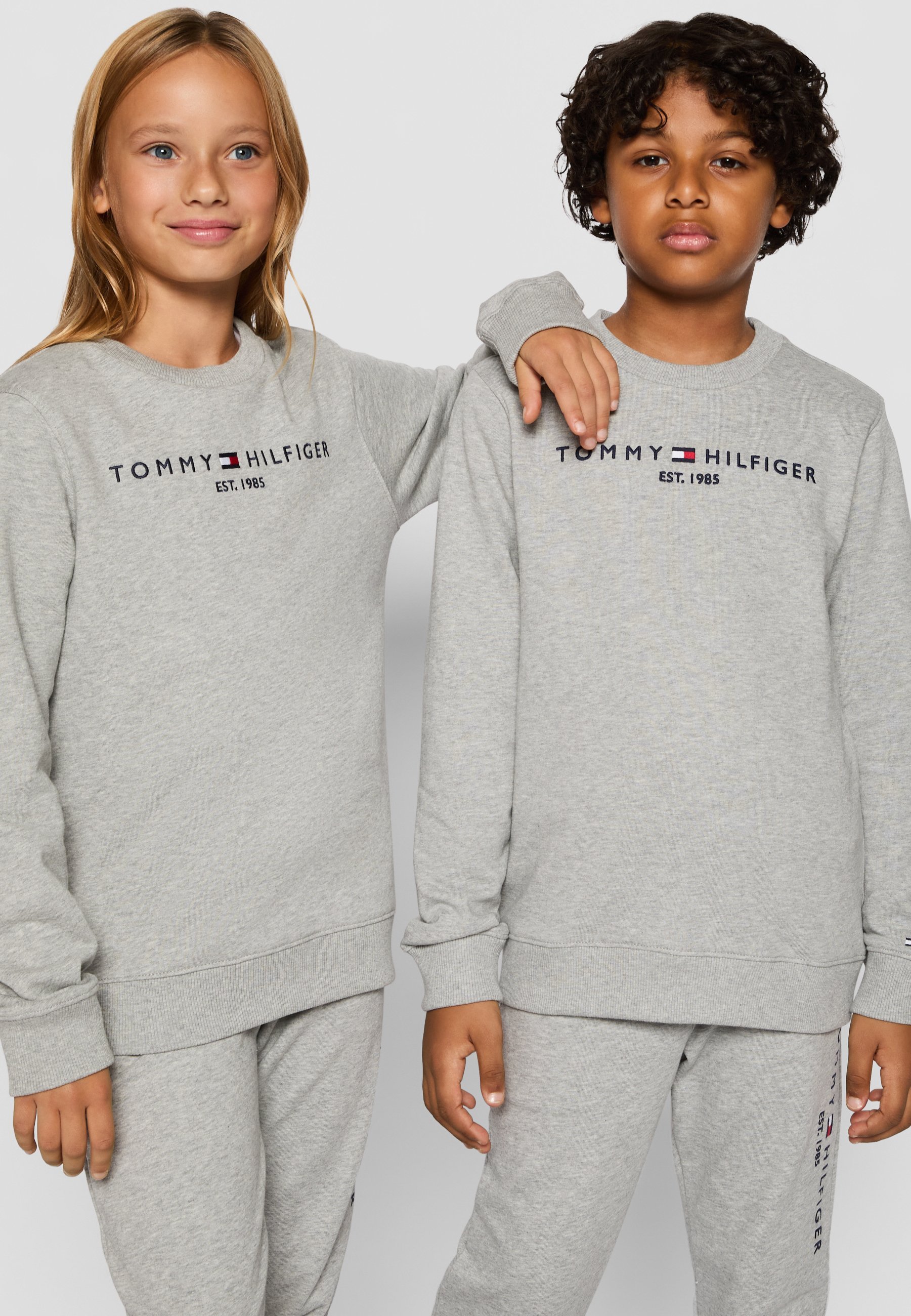 Tommy Hilfiger ESSENTIAL UNISEX - Sweatshirt - lichtgrijs gemêleerd