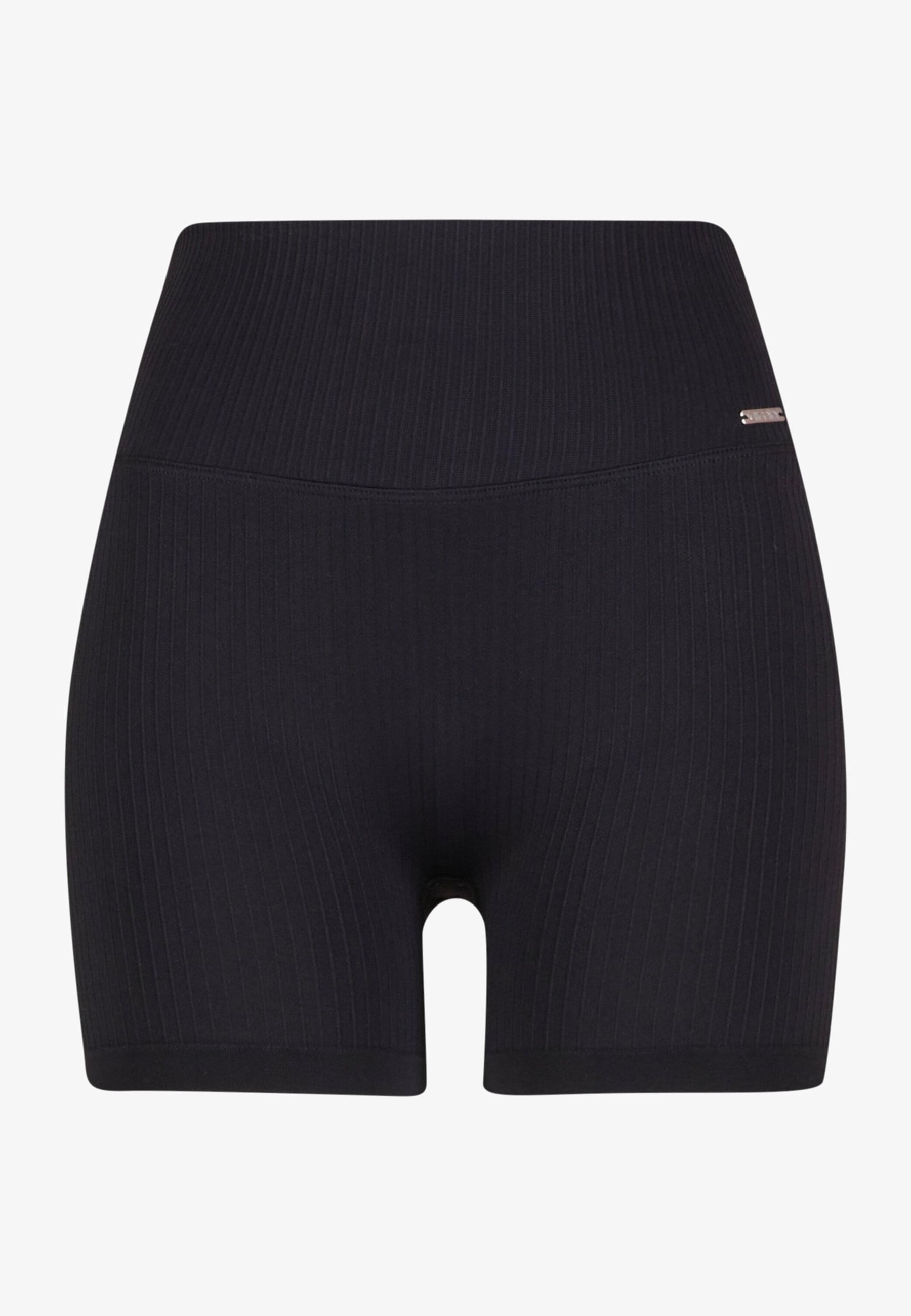 aim'n® Geribbelde High Midi Biker Short - Leggings - zwart