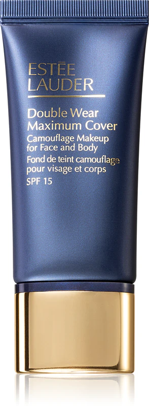 Base camuflada Estée Lauder Double Wear Maximum Cover para rosto e corpo FPS 15