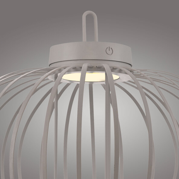 Lampă de masă și de podea Korga LED cu baterii, gri, ⌀ 46 cm