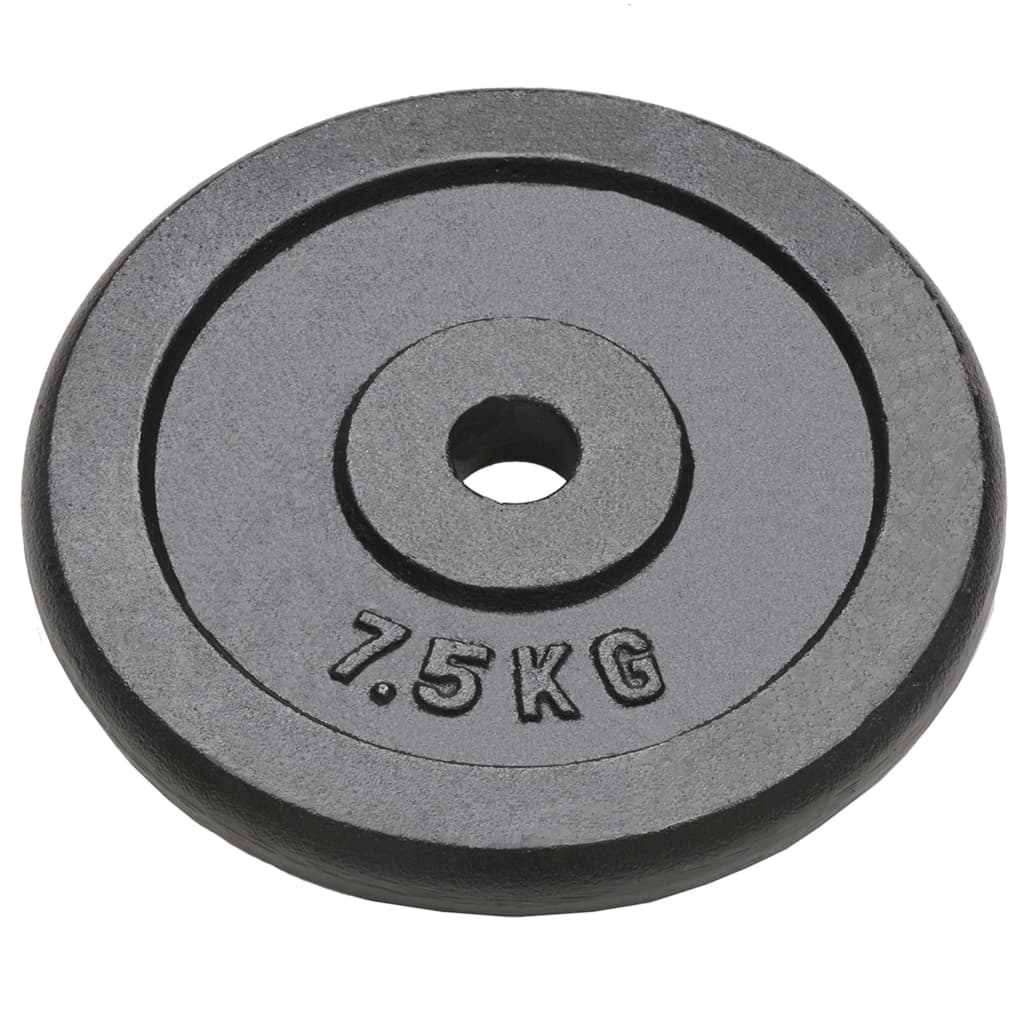Vidaxl Liatinové závažia, 4 kusy, 4 x 7,5 kg