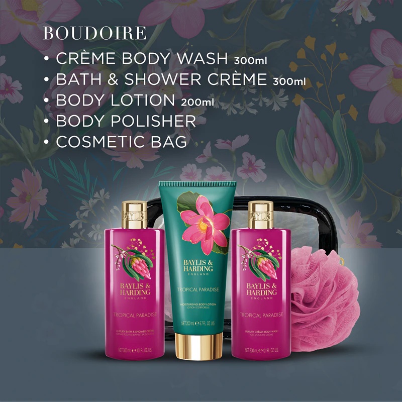 Darilni set za prhanje Baylis & Harding Boudoire Tropical Paradise