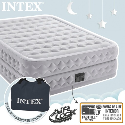 Matelas gonflable double Intex Supreme Air-flow avec technologie Fiber-tech