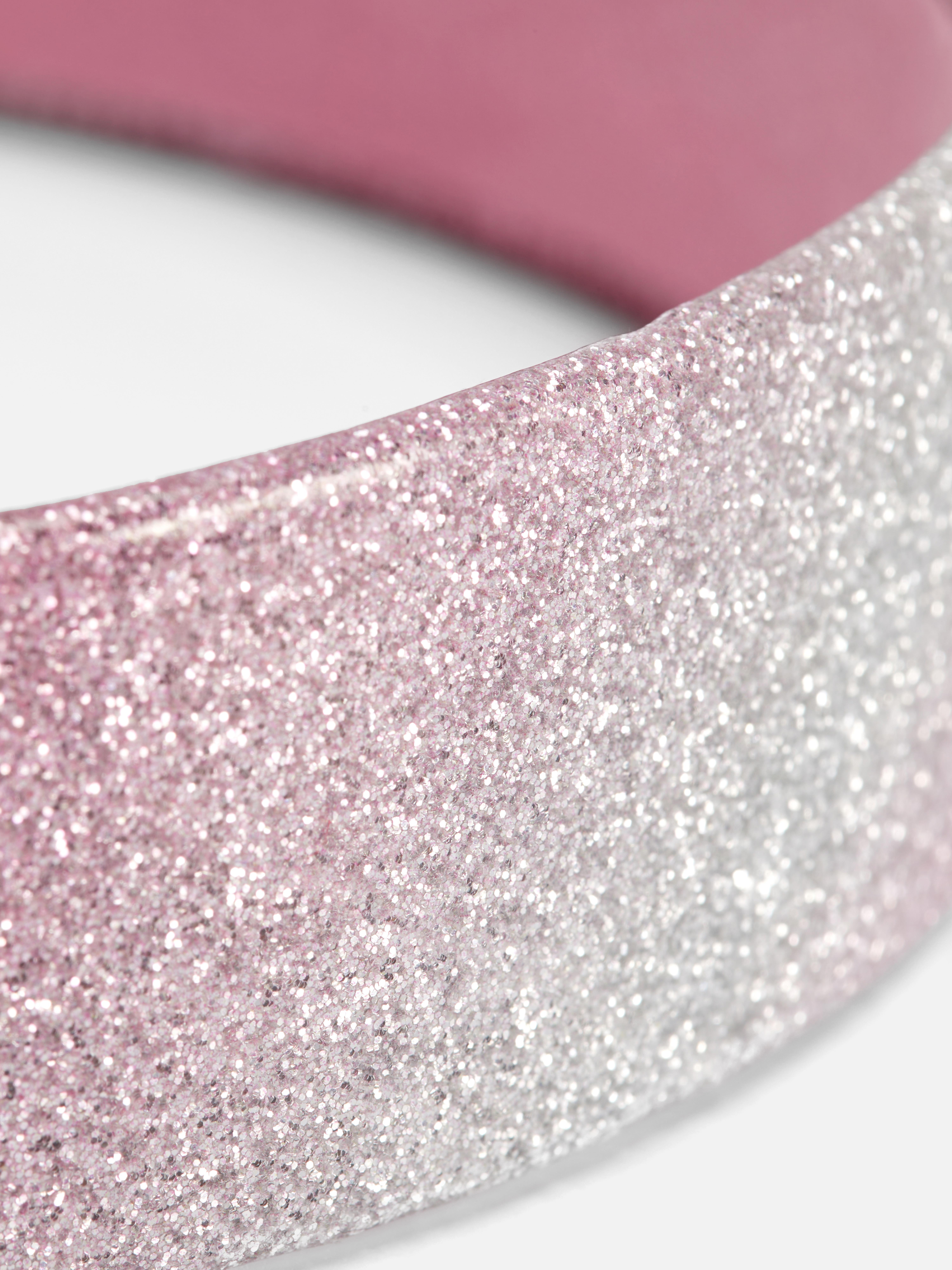 Bandeau à paillettes et dégradé de couleurs. Un bandeau bicolore à la finition pailletée.