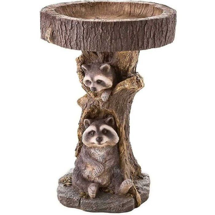 Fuente para pájaros de exterior con base de resina para decoración de jardín PZCC