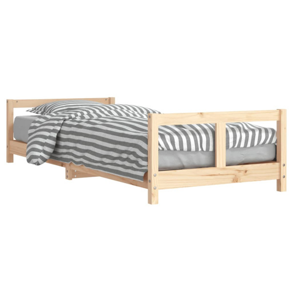 Łóżko dla dzieci Brąz 80 x 200 cm Drewno sosnowe vidaXL