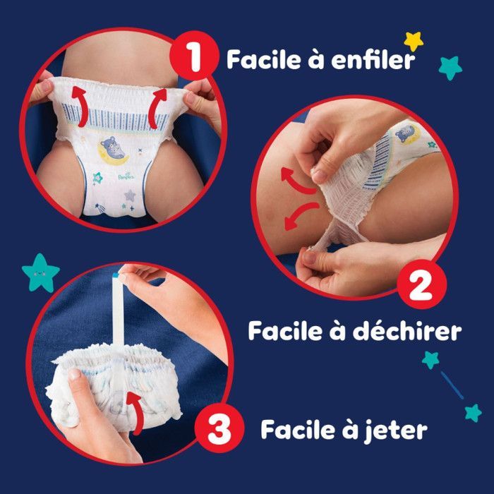 Pampers Baby-Dry Night Pants, Taille 4, 180 couches-culottes