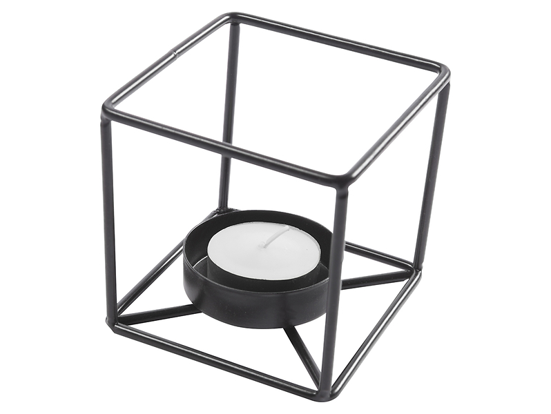 Świecznik metalowy 8 cm czarny