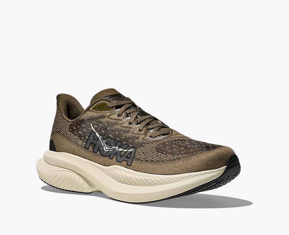 HOKA Mach 6 Antiek Olijf-/Truffelzout
