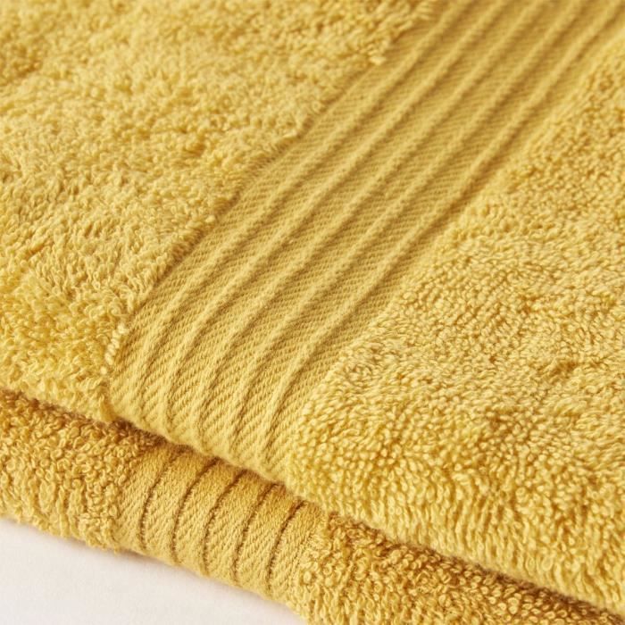 TODAY Essential - Set of 2 bath towels 50x90 cm 100% Cotton ochre color
