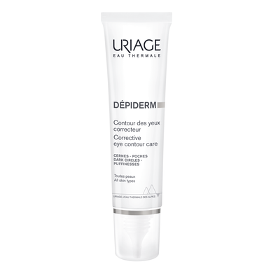 Uriage Dépiderm Contour dex Yeux Correcteur silmänympärysvoide turvotuksen ja tummien silmänalusten vähentämiseen ja korjaamiseen 15 ml