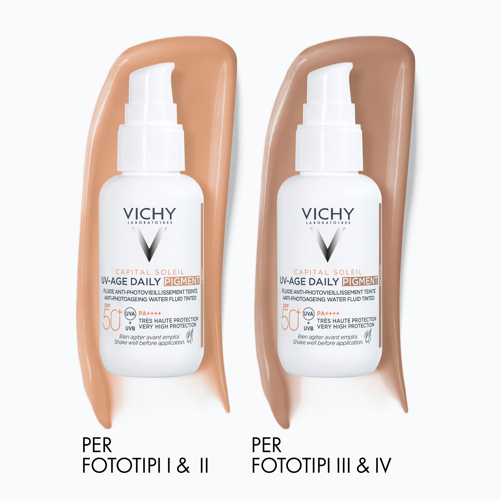 Capital Soleil UV-Age Daily Pigment Medium SPF50+ - Trattamenti Protettivi, Crema viso colorata idratante, Solare viso alta prot.