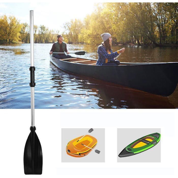 Juego de 2 remos telescópicos ajustables de aleación de aluminio para kayaks, remos, accesorios de pesca para barcos y velas YYV