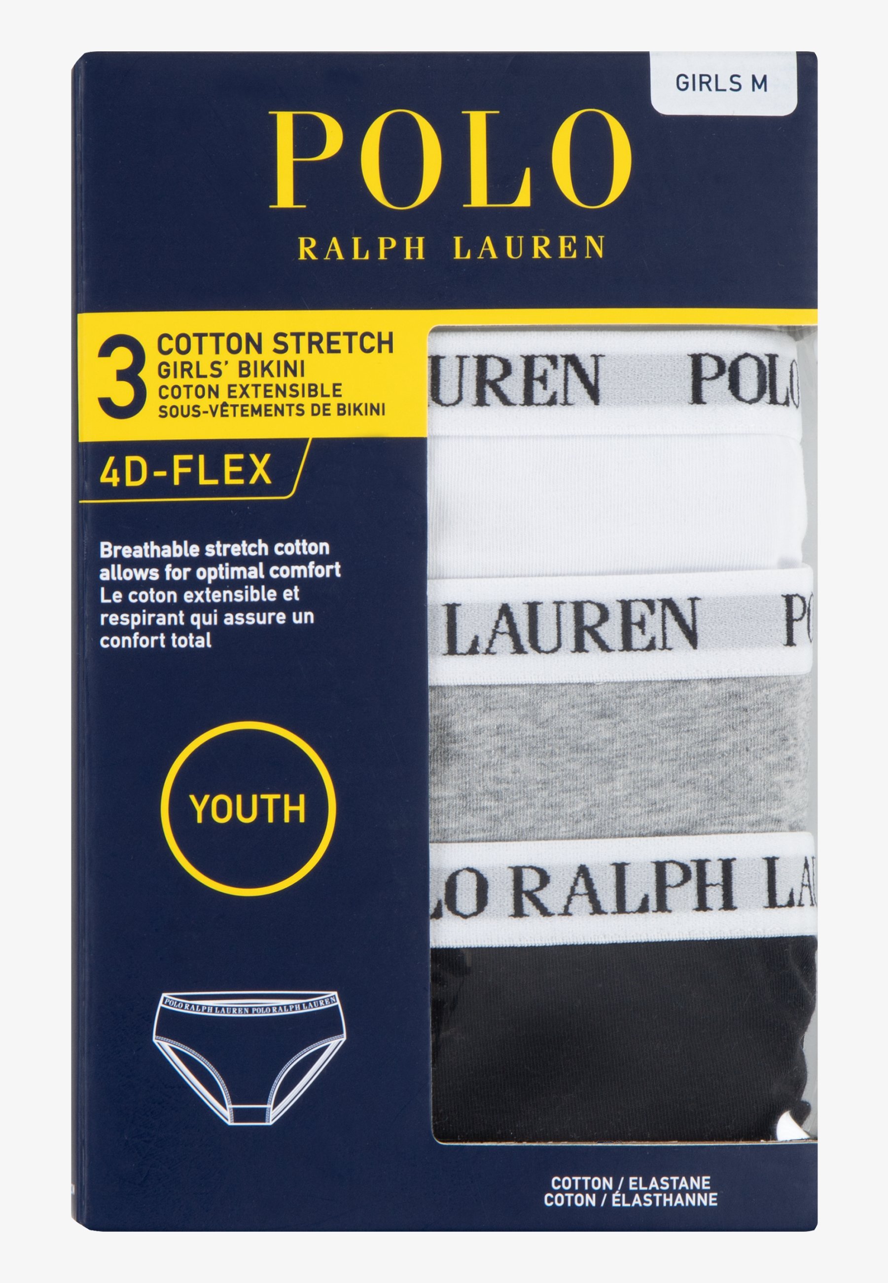 Polo Ralph Lauren SOLID 3er-Pack – Slips – weiß/schwarz