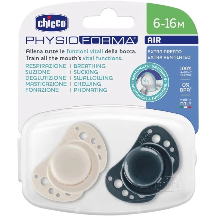 CHICCO Chicco Air Boy Gummischnuller 6-16 2 Stück