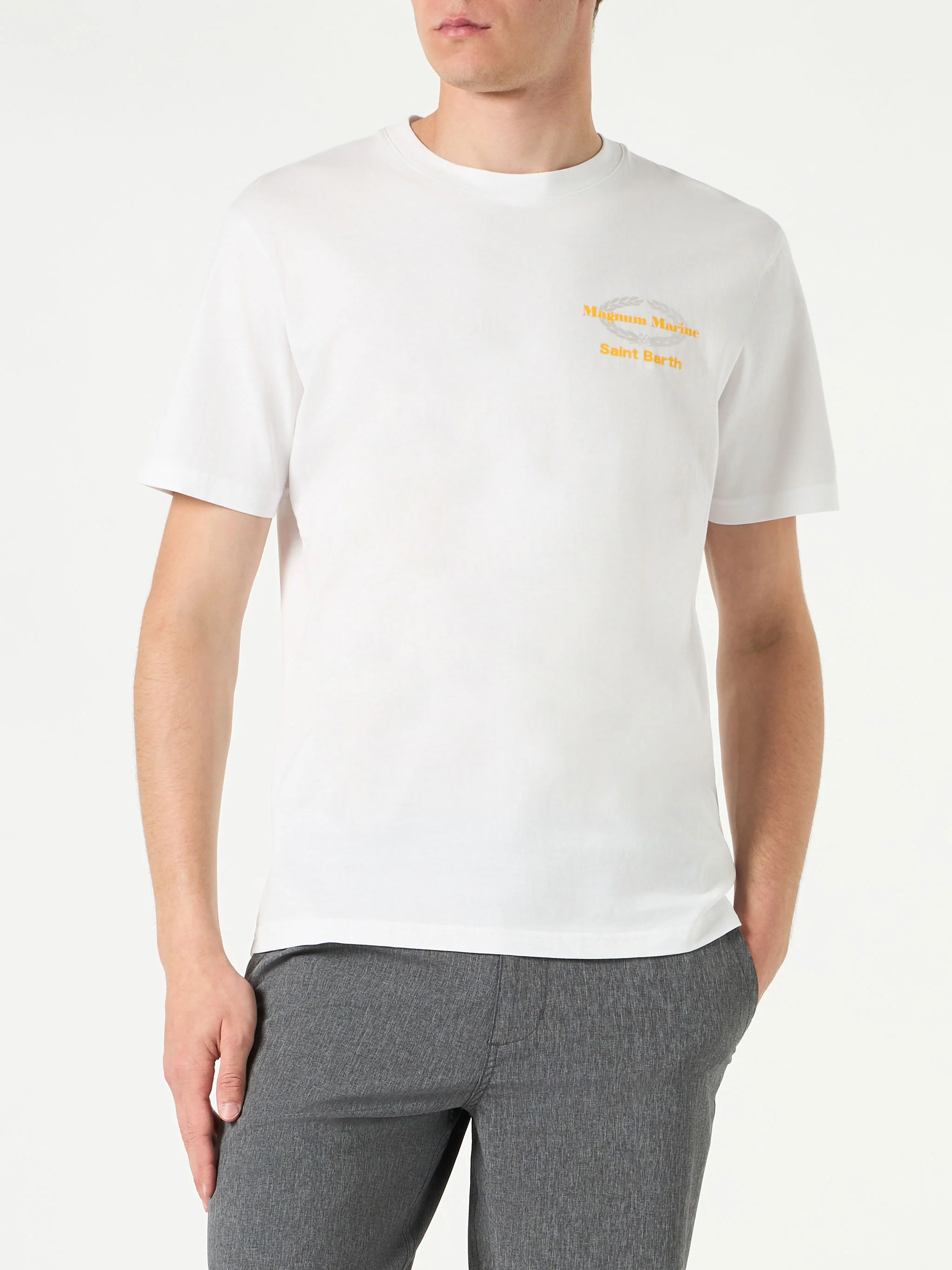 Magnum Marine Saint Barth Print Heren T-shirt van katoen