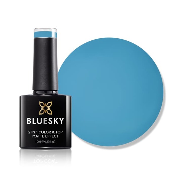 Matný a vrchní gel Bluesky 2 v 1 - mandarinková modrá