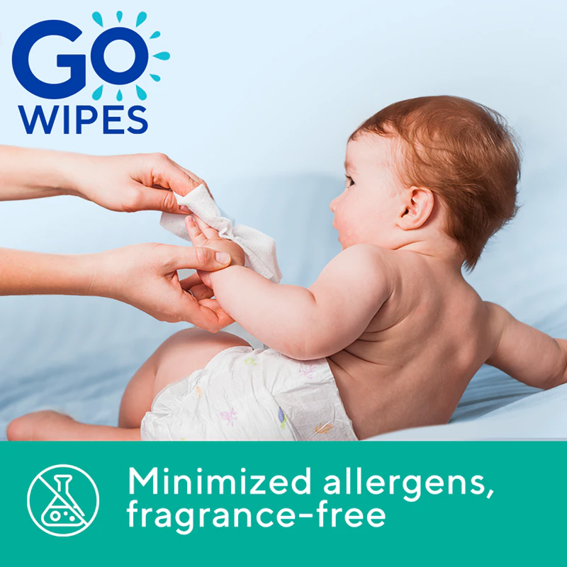 Jemné vlhčené obrúsky GoWipes Baby Wet Wipes pre deti na suchú a atopickú pokožku