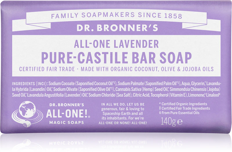 Tuhé mydlo Dr. Bronner's s levanduľou