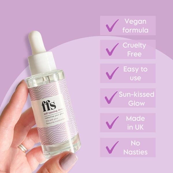 FFS Beauty Golden Goddess veganské opalovací kapky 30ml