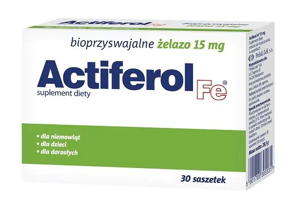 Actiferol Fe, Bioprzyswajalne żelazo 15 mg, Proszek do rozpuszczania