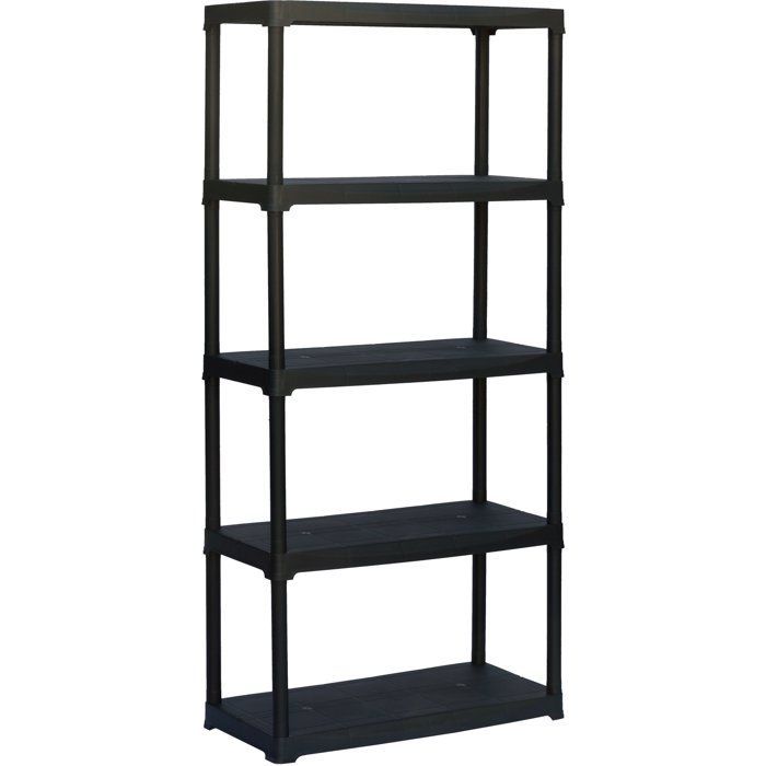 Oppbevaringshylle - TOOD - ETA 845 - 5 hyller - Plast - 80 x 39 x 180 cm - Svart