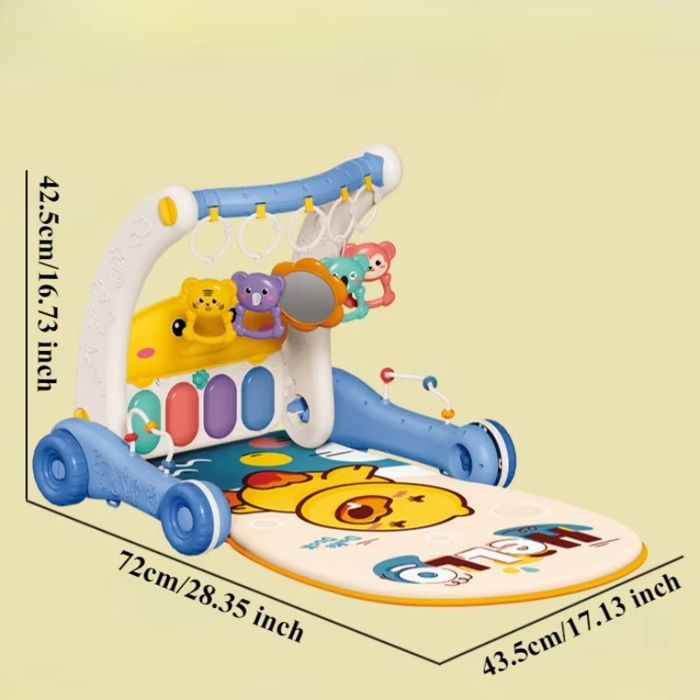 Andador para bebés, alfombra de juegos, mesa de actividades y andador con luces y música, educación infantil.